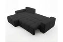 Designer Ecksofa Arvo in Bouclé mit Schlaffunktion & Stauraum – Anthrazit – Links