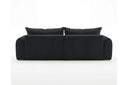 Designer Ecksofa Corso in Samt mit Schlaffunktion & Stauraum – Schwarz – Rechts