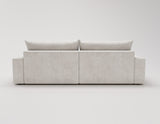 Designer Ecksofa Nemo in Stoff mit Schlaffunktion & Stauraum – Hellgrau – Links