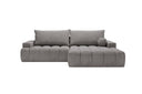 Designer Ecksofa Nemo in Stoff mit Schlaffunktion & Stauraum – Grau – Rechts