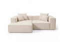 Designer Ecksofa Reno in Bouclé – Beige – Links