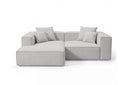 Designer Ecksofa Reno in Bouclé – Sand – Links