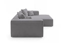 Designer Ecksofa Reno in Bouclé – Grau – Rechts