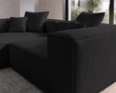 Designer Ecksofa Reno in Bouclé – Anthrazit – Links