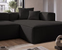 Designer Ecksofa Reno in Bouclé – Anthrazit – Rechts