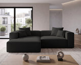 Designer Ecksofa Reno in Bouclé – Anthrazit – Rechts