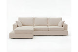 Designer Ecksofa Vigo in Bouclé – Beige – Links