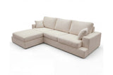 Designer Ecksofa Vigo in Bouclé – Beige – Links