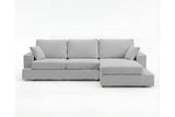 Designer Ecksofa Vigo in Bouclé – Sand – Rechts