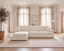 Designer Ecksofa Vigo in Bouclé – Weiß – Links