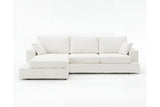 Designer Ecksofa Vigo in Bouclé – Weiß – Links