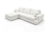 Designer Ecksofa Vigo in Bouclé – Weiß – Links