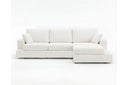 Designer Ecksofa Vigo in Bouclé – Weiß – Rechts