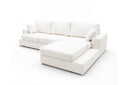Designer Ecksofa Vigo in Bouclé – Weiß – Rechts
