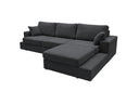 Designer Ecksofa Vigo in Chenille – Anthrazit – Rechts