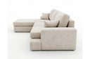 Designer Ecksofa Vigo in Chenille – Weiß – Links