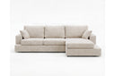 Designer Ecksofa Vigo in Chenille – Weiß – Rechts