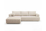 Designer Ecksofa Vanto in Bouclé – Beige – Links