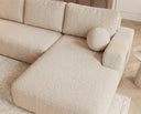 Designer Ecksofa Vanto in Bouclé – Beige – Rechts