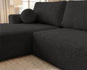Designer Ecksofa Vanto in Bouclé – Anthrazit – Links