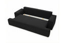 Designer 3 Sitzer Sofa Mira in Bouclé mit Schlaffunktion & Stauraum – Anthrazit