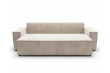Designer 3 Sitzer Sofa Rego in Samt mit Schlaffunktion & Stauraum – Beige