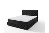 Boxspringbett Castella Samt mit Stauraum – Schwarz