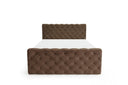 Boxspringbett Adora Samt mit Stauraum – Braun
