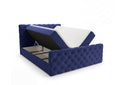Boxspringbett Adora Samt mit Stauraum – Blau