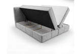 Boxspringbett Laguna Stoff mit Stauraum – Hellgrau