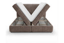 Boxspringbett Laguna Stoff mit Stauraum – Braun