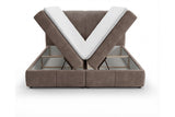 Boxspringbett Laguna Stoff mit Stauraum – Braun
