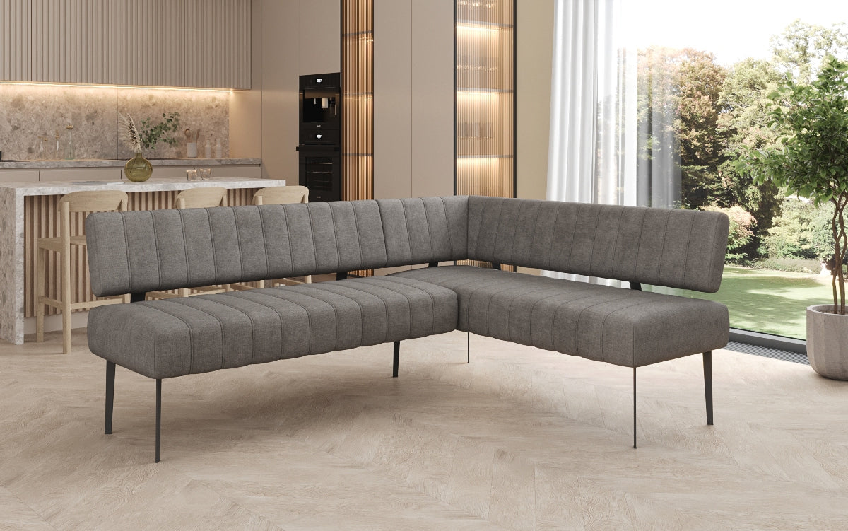 Gepolsterte Essbank Montero aus robustem Stoff mit Metallbeinen