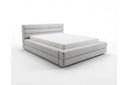 Designer Polsterbett Velia in Samt mit Stauraum – Hellgrau