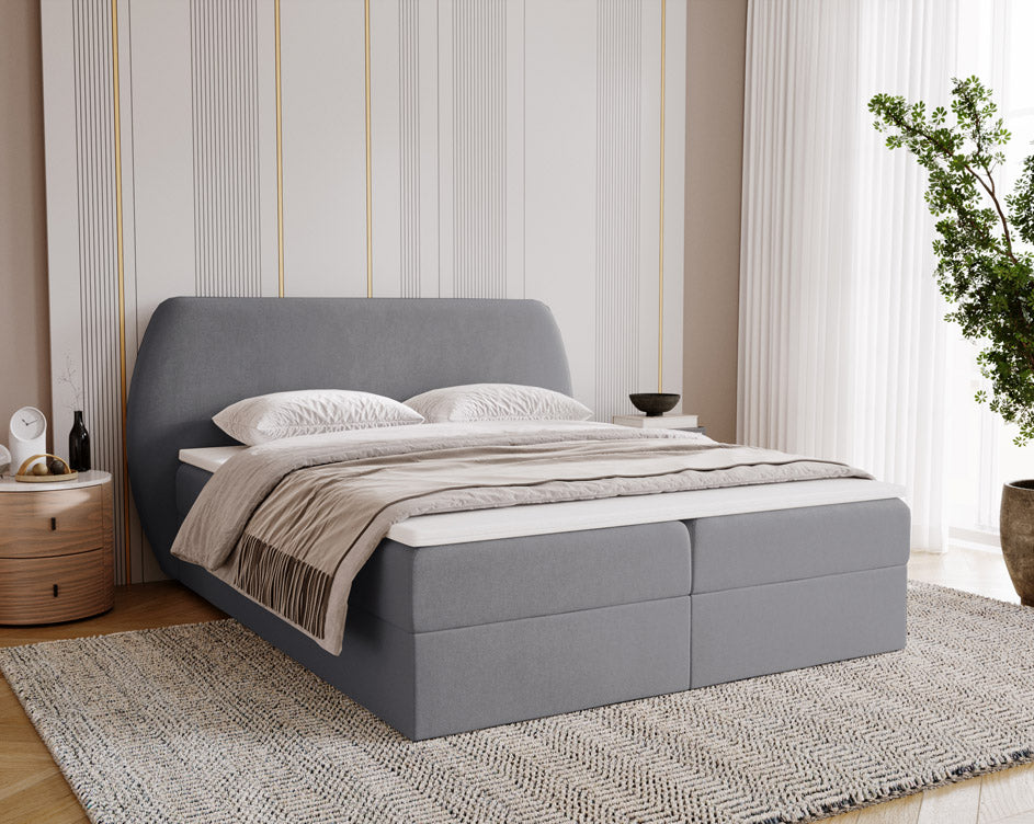 Boxspringbett Pure in Samt mit Stauraum