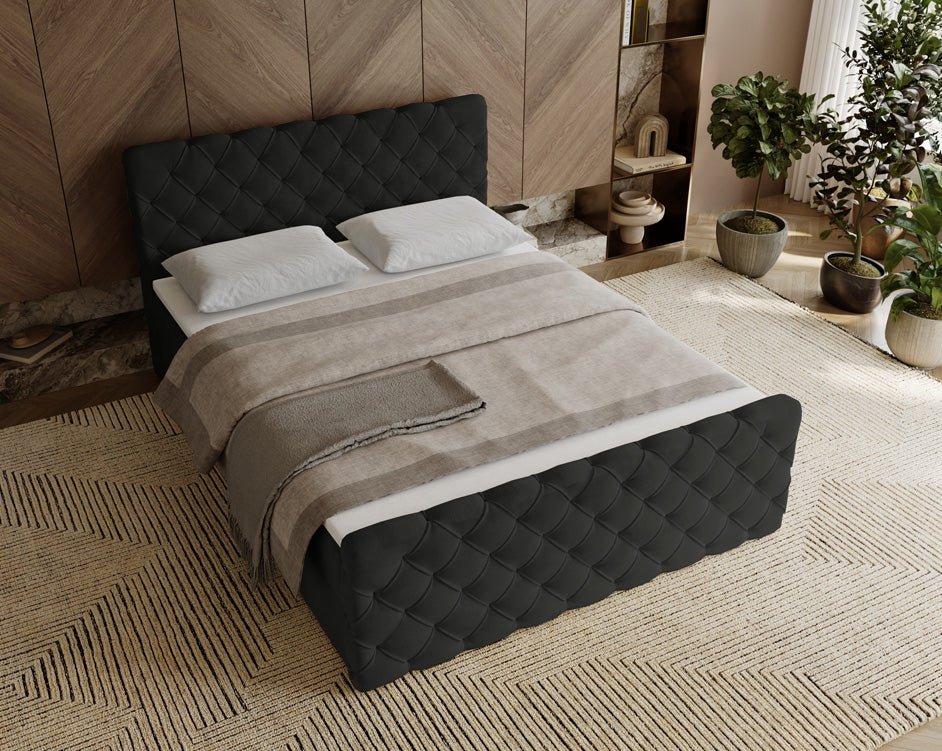 Boxspringbett Chester Samt mit Stauraum