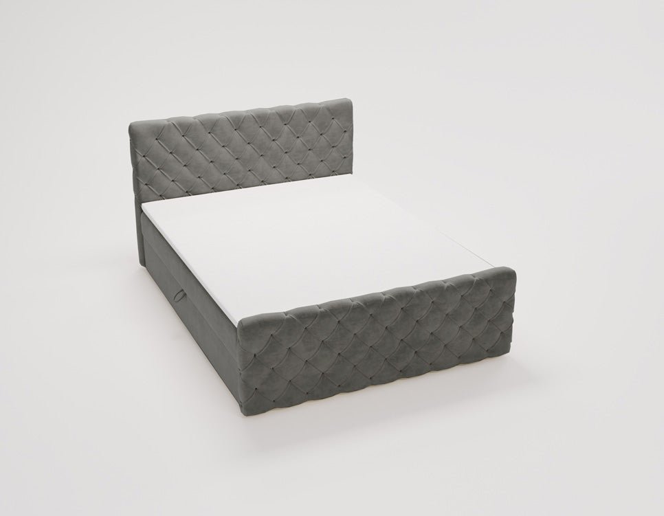 Boxspringbett Chester Samt mit Stauraum