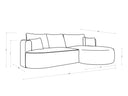 Designer Ecksofa Lucca in Samt