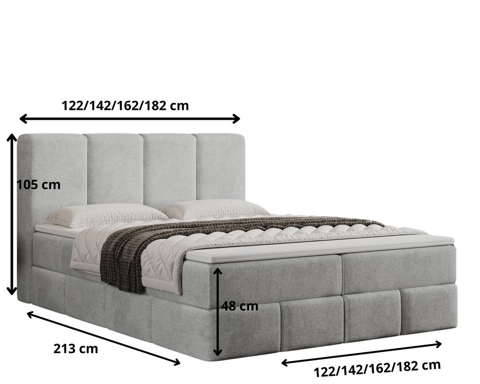 Boxspringbett Venedig Samt mit Stauraum