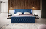 Boxspringbett Charme mit LED, USB und Stauraum (4 Schubladen) - Luxusbetten24