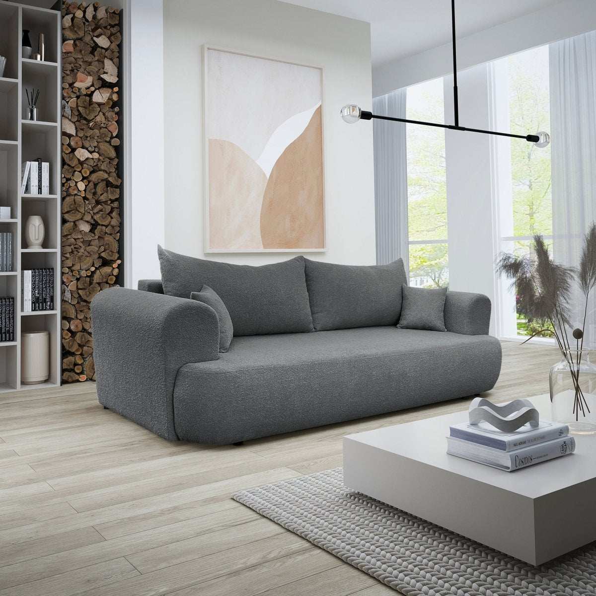 Designer Sofa Baron mit Schlaffunktion und Stauraum - Luxusbetten24