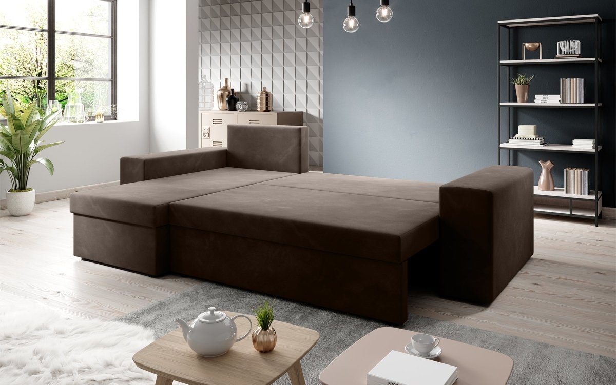 Designer Sofa Denver mit Schlaf- und Klappfunktion - Luxusbetten24