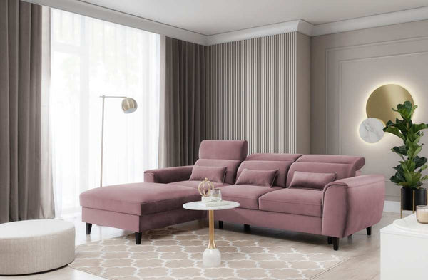 Designer Ecksofa Forino mit Schlaf- und Klappfunktion