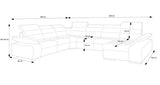 Designer Sofa Kreta mit Schlaf - und Klappfunktion - Luxusbetten24