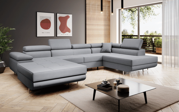 Designer Sofa Matera mit Schlaf- und Klappfunktion (Stoff)