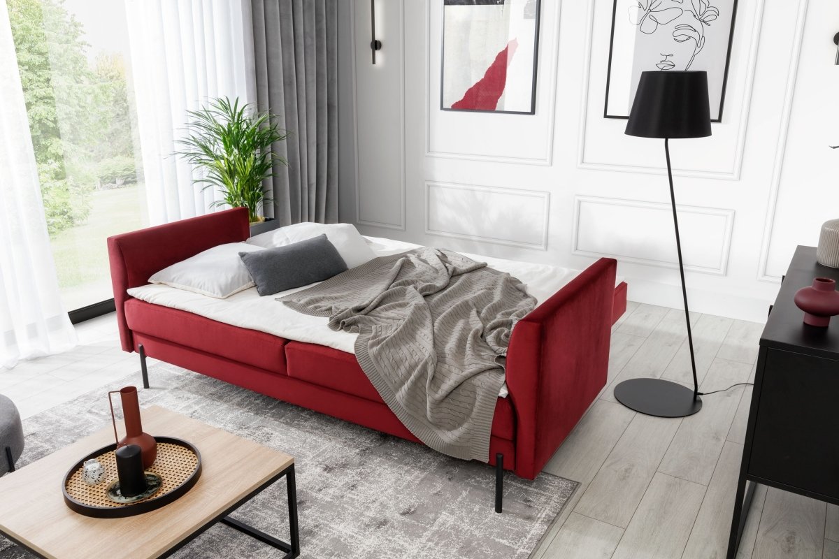 Designer Sofa Renila mit Schlaffunktion und Stauraum - Luxusbetten24